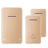 ONMYJFD No Battery Waterproof Led Light US EU Plug Cordless DoorBell Chime Self-Powered Doorbell