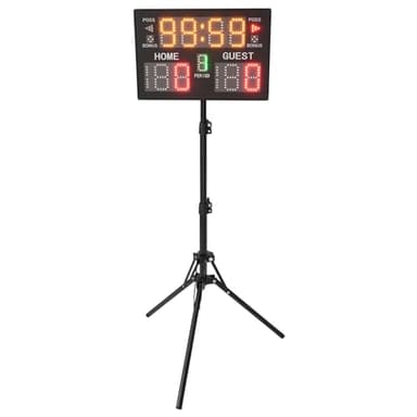 SOKDNHF Electronic Basketball Scoreboard with Buzzer, Digital Scoreboard with Remote, Portable Battery Powered Electronic Scoreboard for Corn Hole, Ping Pong, Basketball, Table Tennis, Volleyball