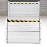Heavy Duty Aluminum Flood Barrier, Reusable Detachable Flood Protection Baffle, Temporary Anti-Flood Outdoor Water Barrier for Home Garage Doors, Basements - 7.24 x 31.5 Inch