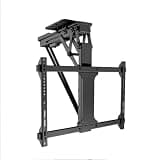 Motorized TV Bracket, Adjustable Ceiling TV Mount Bracket, 0-75° Downward Flip, ±90° Left/Right Rotation Electric TV Lift