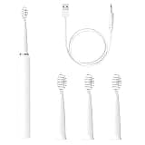 Rechargeable Electric Toothbrush for Kids, 3 Modes, Ipx7 Waterproof, Includes 4 Brush Heads, Soft Bristles, Ages 5–12