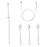 Rechargeable Electric Toothbrush for Kids, 3 Modes, Ipx7 Waterproof, Includes 4 Brush Heads, Soft Bristles, Ages 5–12
