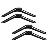 VOSAREA 2 Pairs Adjustable Tv Stand Legs Replacement with Screws, Sleek Black Pp Material Pedestal Bracket Feet for Living Room and Bedroom, Easy Installation Tv Base Stand