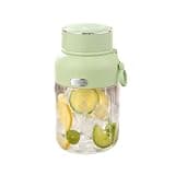 Powerful Plastic Portable Blender With 2 Lid Powerful Small Blenders For Smoothies Ice Blending Juicing 1300ml / 45.7oz compact(Green)