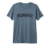 Vintage Milwaukee Black Text Apparel Premium Tri-Blend T-Shirt