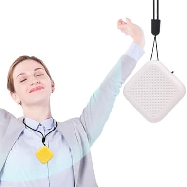 HAIEGACR Portable Wearable Air Purifier Necklace for Travel, Personal Ionic Air Cleaner, USB Rechargeable Mini Air Purifier for Office, Car & Outdoor, 1500 Million Ions (White)