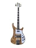 Solid Body Electric Bass Guitar, Exotic Wood with Neck-Through Construction, Full Size 4-String for Classic Rock (Bajo Eléctrico)