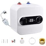 1500W Under-Sink Instant Electric Water Heater, with LCD Screen & Temperature Adjustment Knob, for Kitchen, Living Room, Bathroom