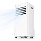 Coolblus Portable Air Conditioners 12000 BTU, 4 in 1 Portable AC Unit with Heat/Cool/Dehumidify/Fan, Wi-Fi Smart Quiet AC Cool Up to 550 Sq.Ft, Window Kit, 24H Timer, White-12000BTU-WIFI-HEAT