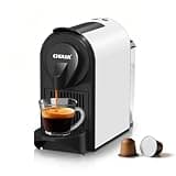 CHULUX Mini Espresso Machine for Nespresso Pod, 20 Bar Single Serve Coffee Maker, 1400W, White