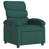 KTPRTOCK Manual Reclining Chair 135 Degree Tilt Fabric Recliner with Side Pocket, Comfortable Armchair with Thick Padded Seat and Wide Armrests, Dark Green