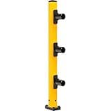 Global Industrial B3232868 Pedestrian Plastic Guard Rail End Post, Yellow - 42 ft.
