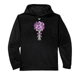 Purple Wildflower Bouquet Floral Nature Art For Women Performance Hoodie