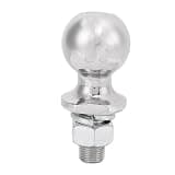 VFLDKRQAWYS Trailer Hitch, Chrome Hitch Balls Easy to Install Corrosion Resistant Round Shank 2000LBS Capacity Ball for ATV UTV Lawn Tractor