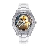 FekiLoot Watches for Men Big Face Stainless Steel Wristwatch Casual Watch