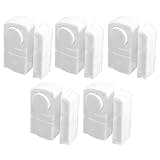 Toddmomy 5pcs Door Sensor for Home Security with Loud Alarm and Plastic Material, White Lightweight Door Open Window Alarm Suitable for Office and Business Use