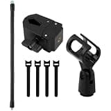 Gooseneck Microphone Stand, 13" Flexible Clamp-On Mic Arm with Adjustable Clamp (0.59–1.97"), Heavy-Duty ABS Mount with Silicone Pads, Includes 4 Cable Ties, for Podiums, Desks, Chairs & Tripods