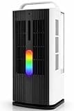 XAMATTS Portable Air Conditioner with Remote Control, 1700ml Evaporative Cooler with 7 Color LED Lights, 120° Oscillating Mini Air Conditioner with 3 Speeds & 7H Timer for Bedroom, Office Indoor Use