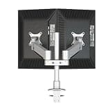 VIZLKOG M200 Desktop Dual Monitor Stand supports aluminum full motion 15-30" monitor mounting arm with 40cm pole(Loading 8-16kgs)