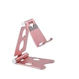 AHXIPHWSG Desk Phone & Tablet Stand Holder 4-8 Inch Foldable Portable Multi-Angle Aluminum Alloy Holder Stand(Rose Gold)