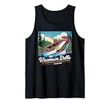 Wisconsin Dells Water Park Capital Vintage Travel Poster Tank Top