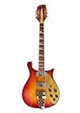 12-String Solid Body Electric Guitars, Fireglo Sunburst Guitar with Pickups & Triangle Inlays, Guitarra Electrica for Classic Rock & Studio, 39 Inch