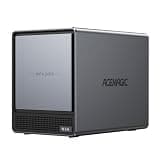 ACEMAGIC N3A 4-Bay Network Attached Storage, Home & Office Backup Hub, Centralize Files, Protect Data, Up to 136TB Storage, 4×HDD+2×M.2 Slots, Dual 2.5G+1G LAN, 8GB DDR4,128GB PCIe3.0 SSD, Diskless