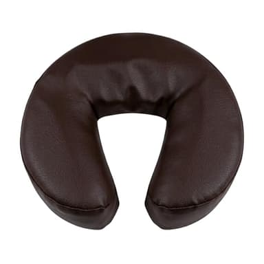 South Beach Leather Men's Travel Neck Pillow Cushion - Universal Crescent Headrest Pillow - Neck Head Cushion for Massage Chairs Spa Bed (Dark Brown, One Size)