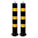 YHdtUO Removable Safety Bollard with Embedment Sleeve and Padlock for Warehouse Protection,2pcs-yellow-800mm/31.5in,2pcs-yellow-800mm/31.5in