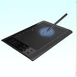 Cuifati Graphics Drawing Tablet, 10x6 Inch Large Active Area with 8192 Levels Pressure Sensitive Pen and 12 Shortcut Keys, for Digital Art Creation, Online Teaching and Remote Work