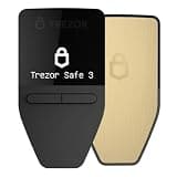 Trezor Safe 3 - Passphrase & Secure Element Protected Crypto Hardware Wallet - Buy, Store, Manage Digital Assets Simply and Safely (Solar Gold)