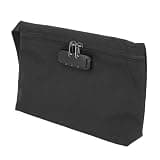 Lockable Smell Proof Bag with Combination Lock for Travel Black Design Size 11.8 X 7.9 X 2.2in Portable Odor Proof Storage Pouch