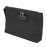 Lockable Smell Proof Bag with Combination Lock for Travel Black Design Size 11.8 X 7.9 X 2.2in Portable Odor Proof Storage Pouch