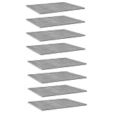 LPERTGFHU 8-Pack Bookshelf Boards, 23.6" x 19.7" x 0.6" Replacement Shelves, Concrete Gray Engineered Wood Panels for Wall Storage Organization and Furniture Repair