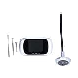 Digital Doorbell Camera 2.8 Inch LCD Screen Infrared Night Vision Wide Angle View Security Camera for Home Office ABS Material Lightweight Compact Design (Silver)