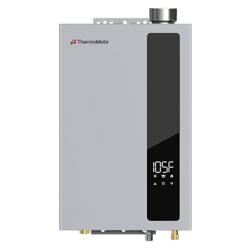 ThermoMate 5.28GPM Condensing Tankless Water Heater, 0.91 UEF High Efficiency Instant On-Demand Hot Water for Whole House Use, Residential Indoor Propane Water Heater with Multi-Point Heating