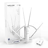 WAVLINK AC1200 Outdoor WiFi Extender, 2026 Long Range Wireless WiFi Booster with PoE, Dual-Band, 4 x 7dBi High-Gain Antennas, Support Mesh/AP/Repeater Modes, IP65 Weatherproof, Starlink Compatible