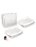 IKVAOL Vacuum Packing Bags for Travel with Pump for Clothes, Small, 3-Pack