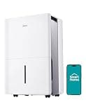 Midea 4,500 Sq. Ft.Dehumidifier for Basement, With Reusable Air Filter 50 Pint - Ideal For Basements, Large & Medium Sized Rooms, And Bathrooms (White)