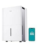 Midea 4,500 Sq. Ft.Dehumidifier for Basement, With Reusable Air Filter 50 Pint - Ideal For Basements, Large & Medium Sized Rooms, And Bathrooms (White)