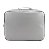 FTVOGUE Fireproof Document Bag, Silicone Coated Fiberglass with Zipper Closure and Lock, for Safekeeping Passports and Valuables (Silver)