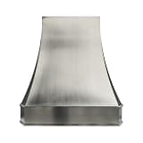 Stainless Steel Range Hood Wall Mount 48'' W,51'' H, 24'' D,CT Copper Tailor Custom Handmade Metal Kitchen Vent Hood, With 4-Speed Exhaust Fan & LED Light,SH3