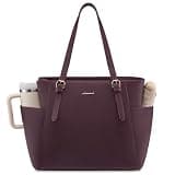 LOVEVOOK Laptop Tote Bag for Women With Large Cup Holder, Leather Work Tote Bag for Women,15.6 Inch Professional Computer Briefcase Business Teacher Commuter Shoulder Bag,Office Travel Gift