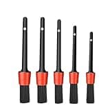 5pcs Detailing Brush Set Compatible with Car Dashboard Air Outlet Wheel Cleaning
