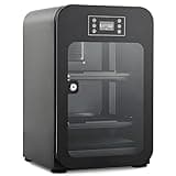 Dehumidifying Dry Cabinet Box with Combination Lock,Digital Control Noiseless and Energy Saving,For Camera Lens,Electronic Equipment,Collectibles Storage,Temperature Humidity LED Screen Black
