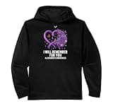 Purple Squad Alzheimer Awareness Ribbon Support Team Performance Hoodie