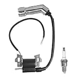 CuraceQ 20001042 Ignition Coil with Spark Plug for Ariens Lawn Mowers and Snow Blowers AX, 136cc, 208cc, 254cc, Replace 08201024, 08200807, Lawn Mower Ignition Coil and Snow Blower Ignition Coil