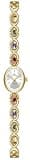 MASTOP Luxury Vintage Colorful Crystal Oval Watch Fashion Ladies Small Dial Dress Quartz Wrist Watch Waterproof Watch Fashion Bangle with Stainless Steel Band (Gold)