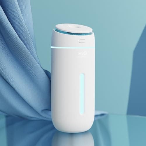 SundiooK Portable Air Purifier Humidifier with LED Night Light, ABS USB Desk Diffuser for Car Home Office Bedroom, Leak Proof Design Pink