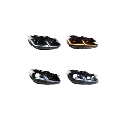 Auto Parts Compatible For VW Golf 6 Headlights 2009-2012 R20 MK6 Latest Styling Daytime Lights Dual Projector